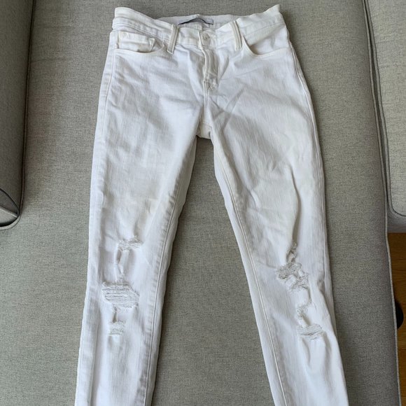 ARITZIA | J Brand Cropped White Skinny Jeans 25 - Picture 4 of 14